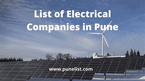 pune electrical company list.